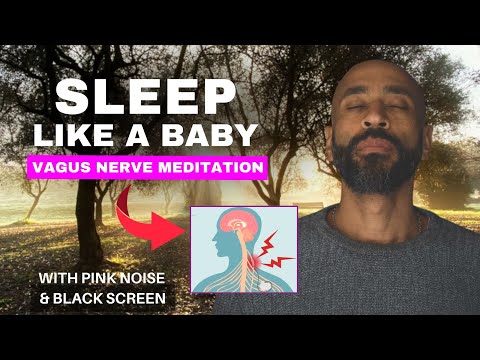 8-hour Guided Sleep Meditation with Pink Noise | Sleep through the night | Black Screen