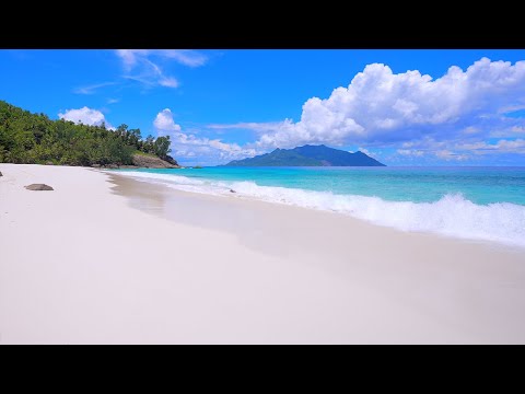 🏝 Seychelles (12 HOURS). Ocean waves 4K Ultra HD