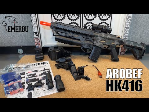 NEW! Emerbu TOYS  Tian Gong TG AROBEF HK416 Kids Version Gel Ball Blaster (TOY!) Tons of Accessories