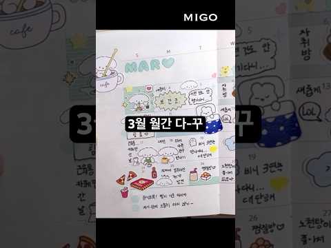 월간 다꾸, 그것은 그 달을 마무리 하는 것 ✨ 3월 월간 다꾸 | daily planner | journal with me