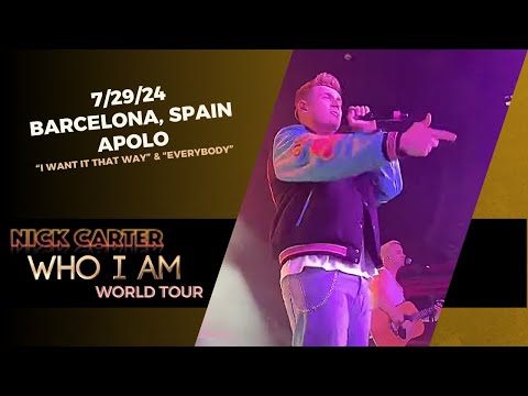 Nick Carter - TikTok Live 7/29/2024 - Barcelona, Spain - Who I Am Tour