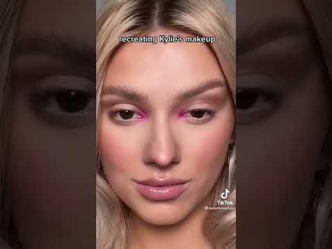 recreating Kylie jenners makeup subscribe for more videos 💗 #entertainingvideos