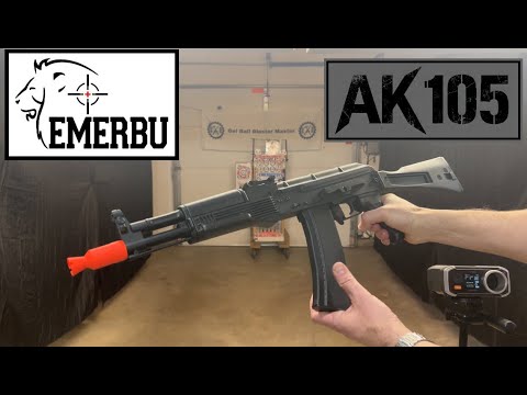 DEMO - NEW AK105 (TOY!) Gel Ball Blaster - EMERBU - A&K Rattlesnake - Upgraded - Metal Gears & More!
