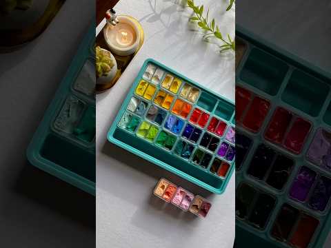 Himi Miya Gouache 🎨 | Unboxing | ASMR | ART | Easy Painting  #satisfying #art #painting