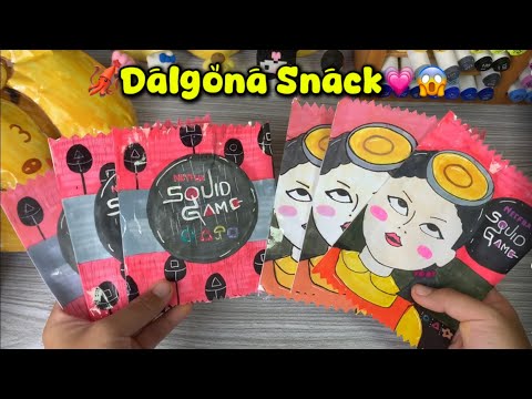 🦑Squid Game Dalgona Snack😱🧇