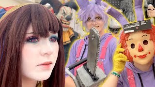 A SPOOKY ADVENTURE! Pomni and Jax in Spirit Halloween | Cosplay in PUBLIC