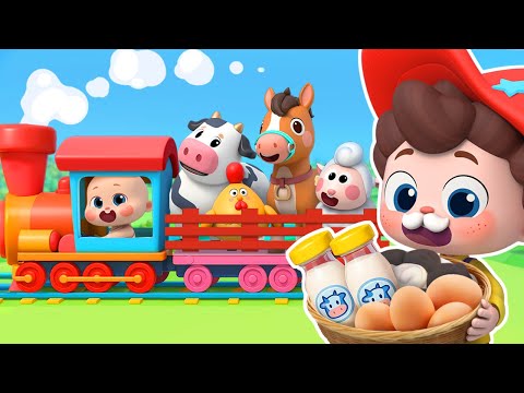 Fun Farm Adventure Song 🚂 | Choo-Choo Train & Animal Friends | Nursery Rhymes & Kids Songs | BabyBus