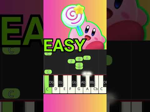 Kirby Invincibility Candy Lollipop EASY piano tutorial