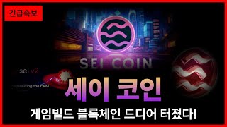 [세이코인] 게임빌드-세이, ‘블록체인 게임’ 확장 목적 협력관계 체결 급등시작!