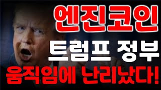 엔진코인, 트럼프 정부 움직임에 난리났다?!