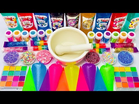 🌈Satisfying video 🌈of how to make glitter slime and combine random things🫧BonBon slime ASMR#14