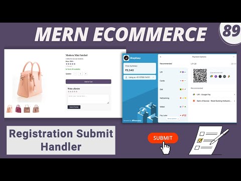 MERN Stack E-Commerce Project #89 :  Registering User | onSubmit Event Handler