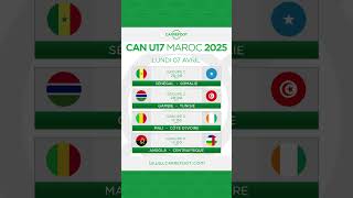 CAN U17 2025 : le programme du jour !
