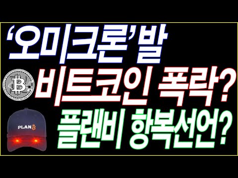 '오미크론'발 비트코인 폭락? 플랜비planb 항복선언?