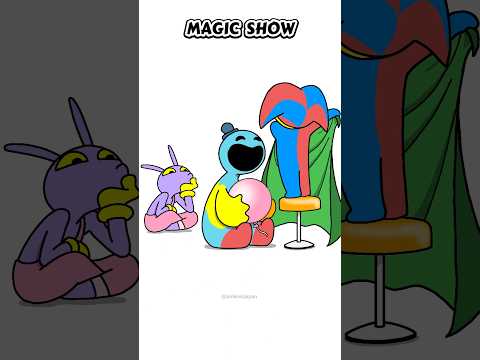 Jax Reaction😱😱Pomni & Doey the Doughman Magic Tutorial Animation 18 #sigma #tricks #magic #reaction