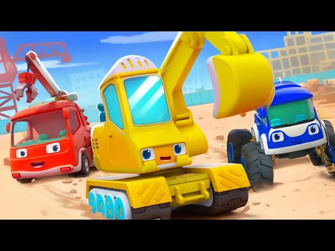 Construction Truck for Kids | Learn Excavator, Crane truck | Nursery Rhymes & Kids Songs | BabyBus