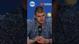 Jokić was not impressed with his stat line 😅 #nbafinals #nikolajokic