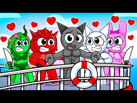 TRAPPED On A SPRUNKI GIRLS ONLY Cruise in Roblox..