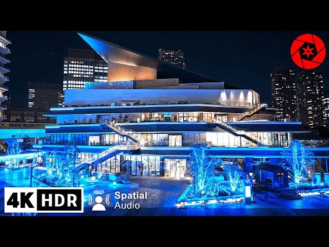 Tokyo Bay Waterfront Christmas Lights // 4K HDR Spatial Audio