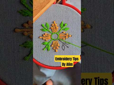 new unique style embroidery design | হাতে বানানো এমব্রয়ডারি শিখুন! | #ytshorts #tips #embroidery
