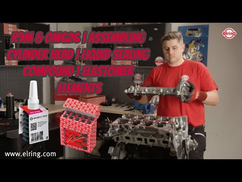 R9M & OM626 | Assembling Cylinder head | Liquid sealing compound EL-Liq74 | Elastomer elements