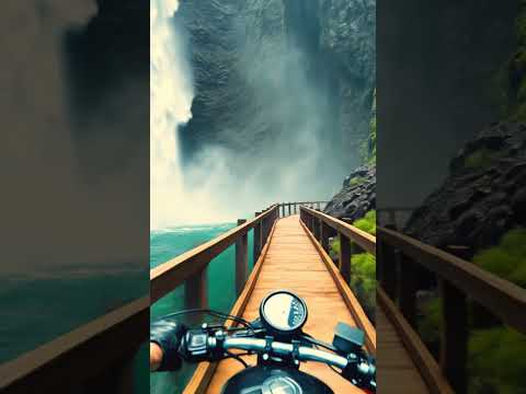 Rush to the Edge #motorcycle #ride #waterfall #shorts