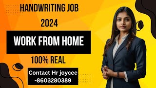 @jobawake6980  Best Handwriting Jobs from Home 2024  | 100% Genuine Real Work Opportunities