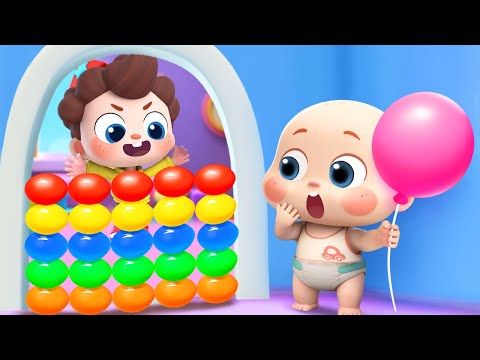 Playing with Balloons | Balloon Pop Song | Educational | Nursery Rhymes & Kids Songs | BabyBus