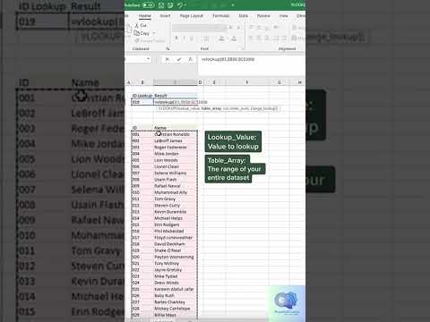 Excel VLOOKUP in 30 Seconds #excel  #vlookup  #exceltips #shorts  #learnexcel   #microsoftexcel