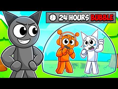Gray Locks FRIENDS in 24 HOUR BUBBLE in Roblox!