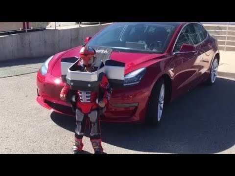 Transforming Cybertruck Costume