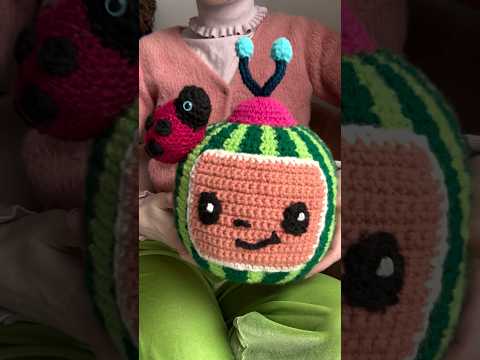 Can you DIY a CoComelon Stuffy🩷💚? Let's Crochet the Melon Together! #shorts #crafts