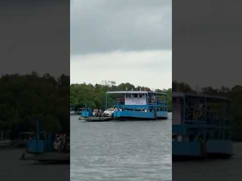 The Susegad way of travelling across a river- Goan ferry #rivercrossing #shorts
