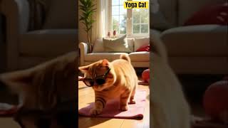 Cat doing yoga #pets #funny #ai #aivideogenerator #texttovideoai #texttovideoaifree #viralshorts