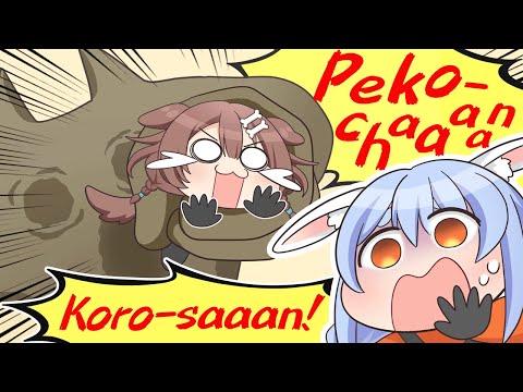 Korone About to Be Devoured and Helpless Pekora [Lethal Company / Hololive Animation / Eng Sub]