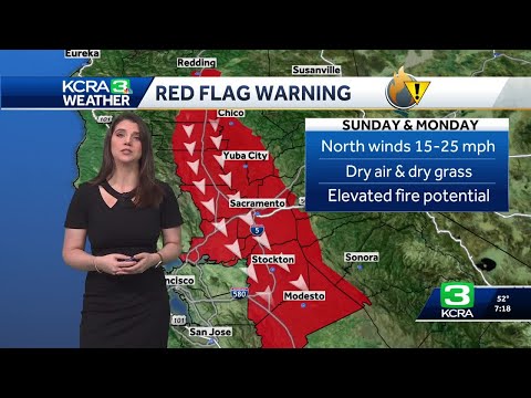 Northern California forecast | Red flag warning on Sunday and Monday