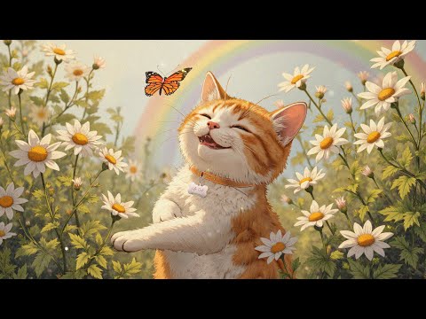 Cat in Bloom 🌻 Sunny Lofi 🌞~ Lofi Hip Hop ~ Lofi Music🎧 [ Study/ Relax/Work ]