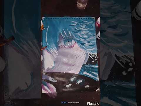 gojo anime acrylic colour drawing #drawing #drawling #art #acrylicpainting