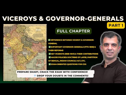 Viceroys & Governor-Generals of India | Important Facts for NDA & Other Exams | Part 1