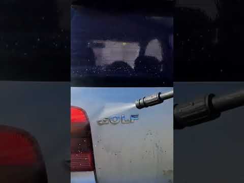 powerwashing  moss off the mk4 golf