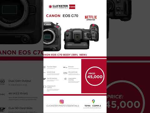 Canon c70 cinema camera available in Ghana. Cash and carry #canoncamera #canon #canonef #canonlens