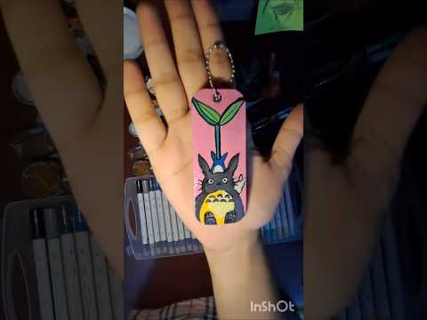 Totoro Keychain #anime#ghibli#art#myneighbortotoro#totoro#painting#acrylicpainting#shorts#foryou