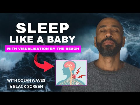 3-hour Guided Sleep Meditation with Ocean Waves | Sleep through the night | Black Screen