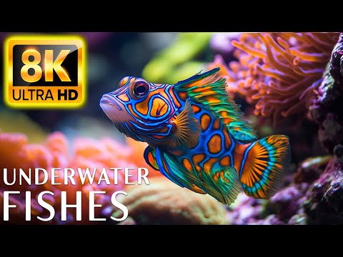 Colors Of The Ocean 8K ULTRA HD - Beautiful Coral Reef Fish - Sleep Relaxing Meditation Music #10