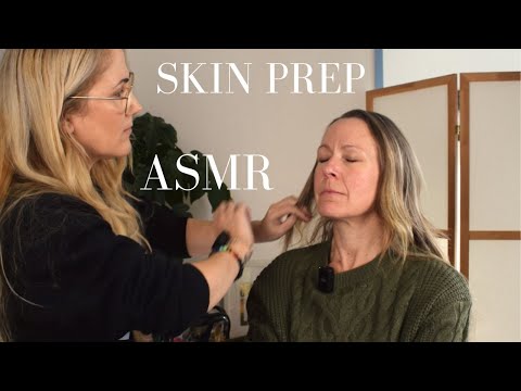 ASMR makeup Artist |  Facial & Scalp Makeup Prep (no talk)