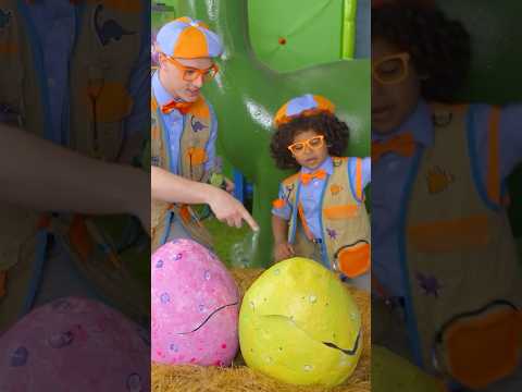 What's inside the DINOSAUR EGG?? Can Blippi and Mael Find the HIDDEN Dino?! #shorts