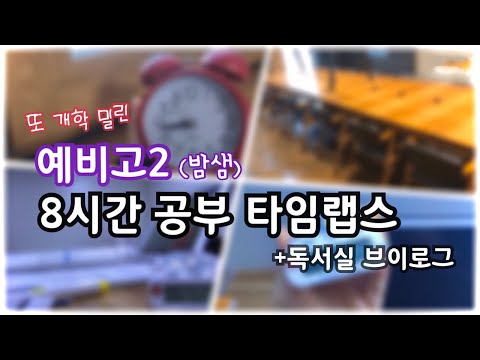 ‘또 개학 밀린’ 예비고2의 밤새고 8시간 공부 타임랩스 (+독서실 브이로그) | Time Labs studied for 8 hours (+Vlog)