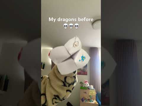 #dragon #paperdragon #puppet #paperdragonpuppet #dragonpuppeteer btw their names are Jolt and Cuppy