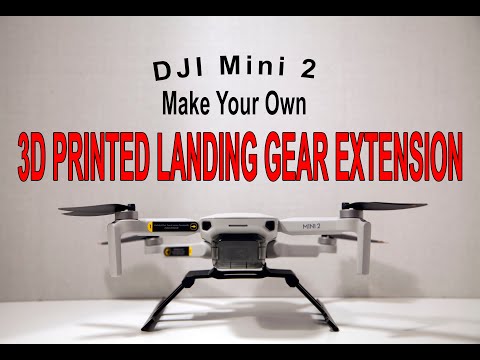DJI Mini 2 3D Printed Landing Gear Extension & Lanyard Holder for the Controller.