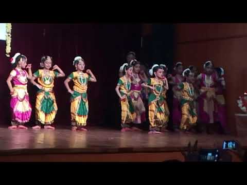 Kids performing Bharathanatyam